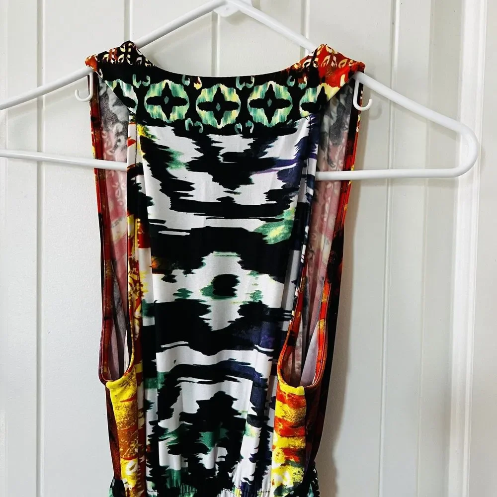 Roz & Ali Sleeveless Embellished Beaded Maxi Dress Plus Size 10 Multicolor - Picture 6 of 15